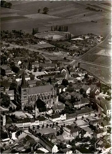 Xanten-Luftbild, Dom-und Römisches Amphitheater -355566