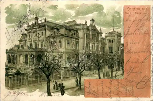 Karlsruhe - Palais Prinz Max - Litho -427680