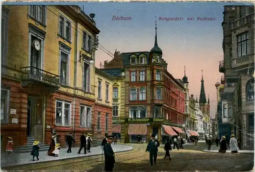 Bochum, Bongardstrasse mit Rathaus -357162