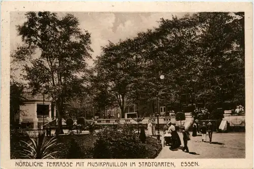 Nördliche Terrasse mit musikpavillon im Stadtgarten, Essen -355878