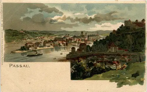 Gruss aus Passau - Litho -74186