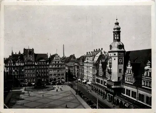 Leipzig, Markt mit altem Rathaus -356792