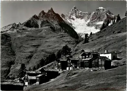 Zermatt, Findeln mit Obergabelhorn u. Wellenkuppe -356572
