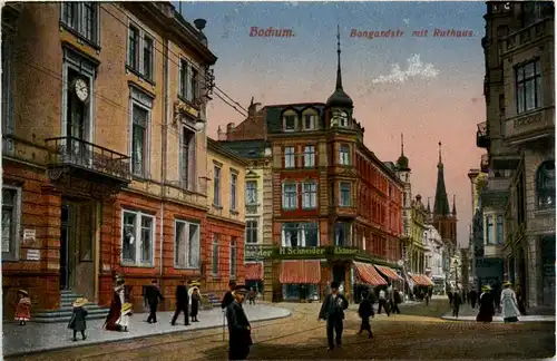 Bochum - Bongardstrasse mit Rathaus -357166