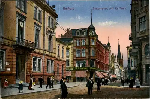 Bochum - Bongardstrasse mit Rathaus -357140