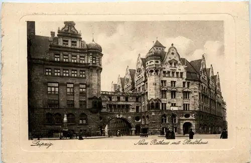 Leipzig, Neues Rathaus mit Stadthaus -355928