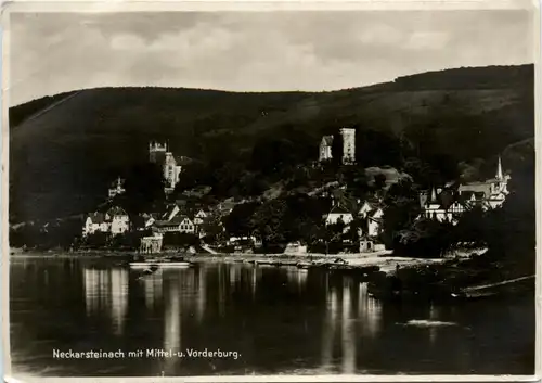 Neckarsteinach mit Mittel- und Vorderburg -355948