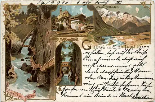 Gruss von der Sigmund Thun Klamm - Litho -74174