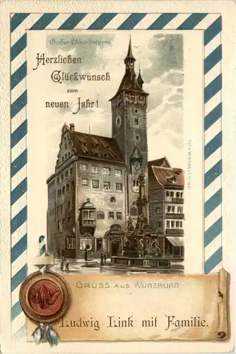 Gruss aus Würzburg - Litho -74240