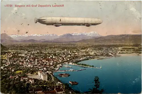 Bregenz mit Graf Zeppelin Luftschiff -74118