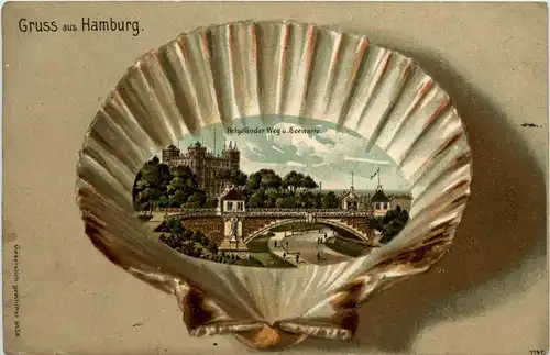 Gruss aus Hamburg - Mucschel Litho -74198