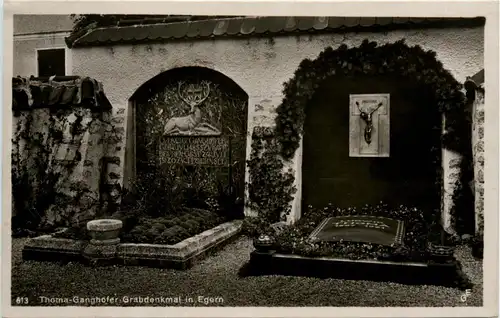 Egern, Thomas-Ganghofer Grabdenkmal -356662