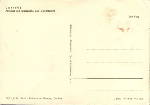 Cottbus - Altmarkt mit Oberkirche -76184