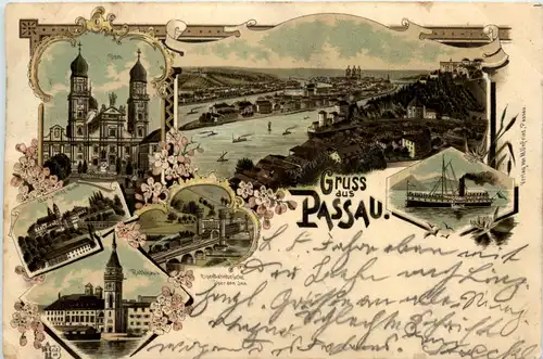 Gruss aus Passau - Litho -74188