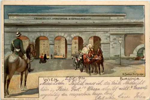 Wien - Burgthor - Litho -78358