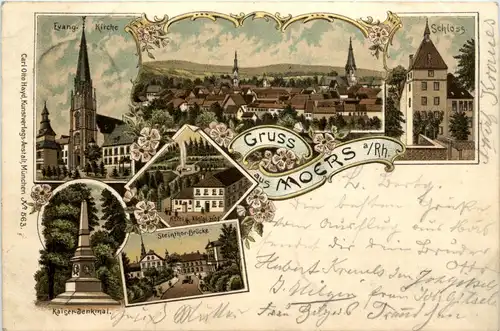Gruss aus Moers - Litho -77972