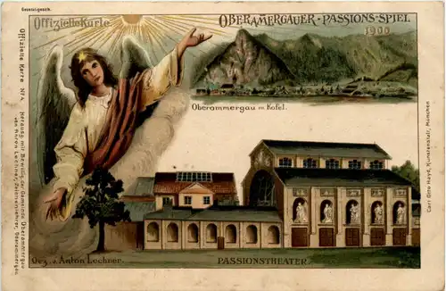 Oberammergau - Passions-Spiel 1900 - Litho -78328