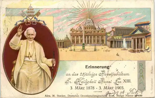 25jähriges Pabstjubiläum LEO XIII 1903 -78838
