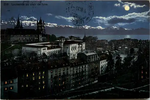 Lausanne au clair de lune -78858