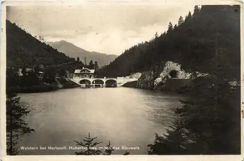 Walstern bei Mariazell - hubertus See gegen das Stauwerk -403718