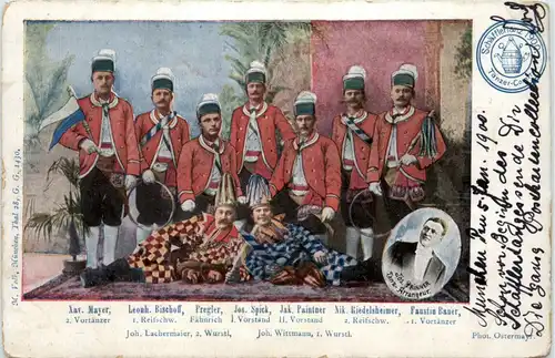 München - Schäfflertanz 1900 - Privat Stadtpost -77264