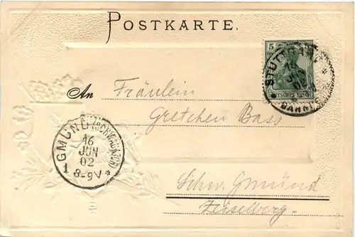 Stuttgart - Das alte Schloss - Prägekarte -77816