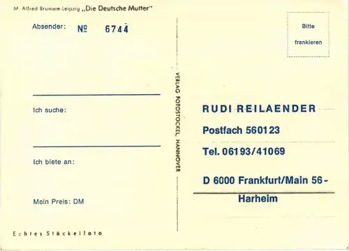 Alfred Brumme - Leipzig - Die deutsche Mutter -78628