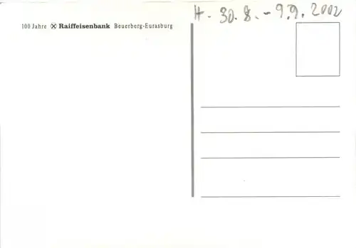 100 Jahre Raiffeisenbank Beuerberg-Eurasburg 2002 - Königsdorf -76686