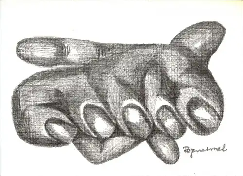 Handgemalt Künstlerkarte Regenermel -78788