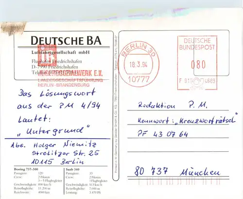 Flughafen Friedrichshafen - Deutsche BA -78808