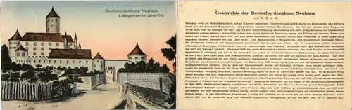 Deutschordensburg Neuhaus bei Mergentheim im Jahre 1742 - Klappkarte -77944