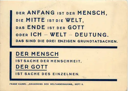 Franz Kaibel - Grundriss der Weltanschauung -78702