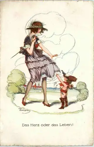 Das Herz oder das Leben - Künstlerkarte Larson -78062