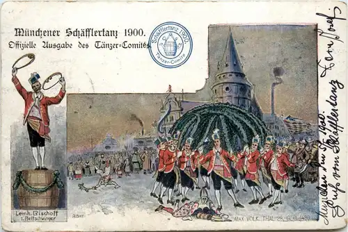 München - Schäfflertanz 1900 - Privat Stadtpost -77258