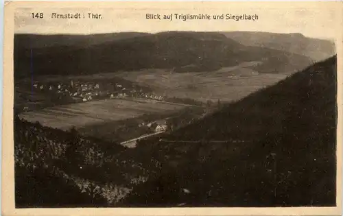 Arnstadt/Thür. - Blick auf Triglismühle und Siegelbach -330658