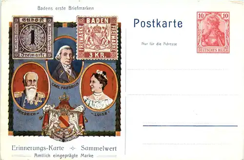 Badens erste Briefmarke - Ganzsache -77518