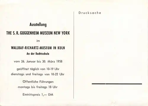 Künstlerkarte - Guggenheim Museum - Museum Köln -78400