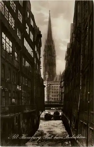 Hamburg - Alt-Hamburg, Fleet beim Steckelhörn -331020