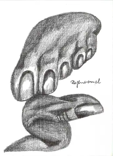 Handgemalt Künstlerkarte Regenermel -78780