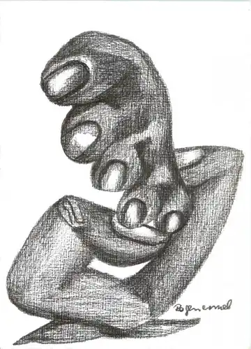 Handgemalt Künstlerkarte Regenermel -78756