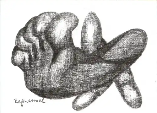 Handgemalt Künstlerkarte Regenermel -78796