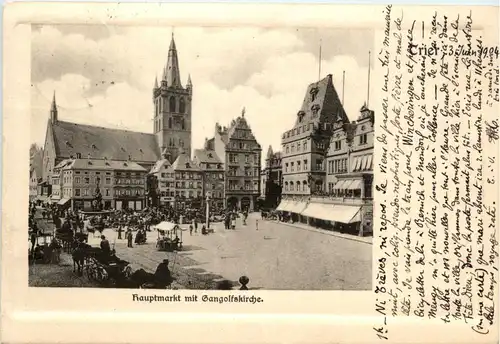 Trier, Hauptmarkt mit Gangolphskirche -357546