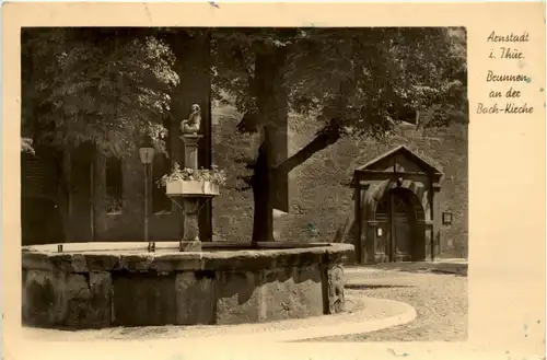 Arnstadt/Thür. - Brunnen an der Bachkirche -331842