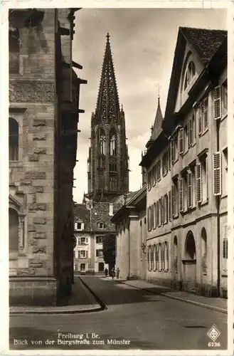 Freiburg i.Br., Blick von der Burgstrasse zum Münster -358536