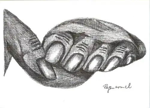 Handgemalt Künstlerkarte Regenermel -78774