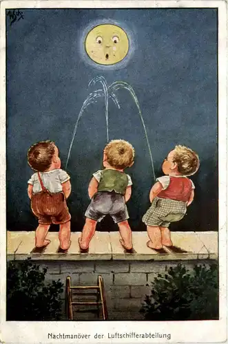 Humor - Nachtmanöver der Luftschifferabteilung -78052