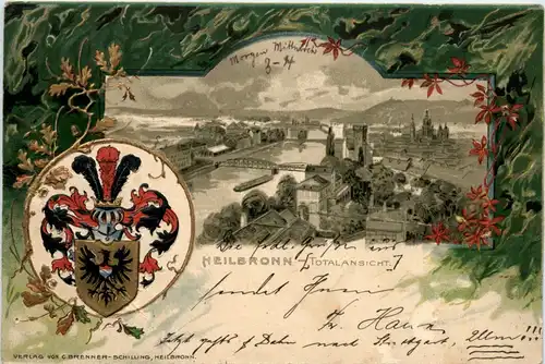 Heilbronn - Prägekarte - Litho -79254