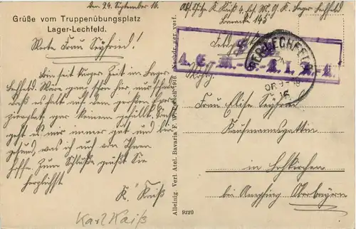 Lager Lechfeld, Barackenlager -357850