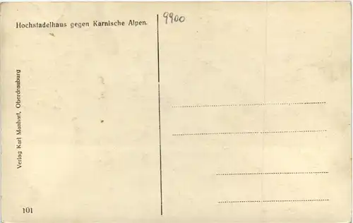 Hochstadelhaus gegen Karnische Alpen -358316