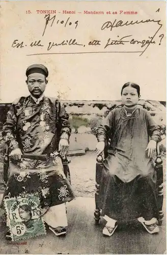 Tonkin - Hanoi - Mandarin et sa Femme -80126